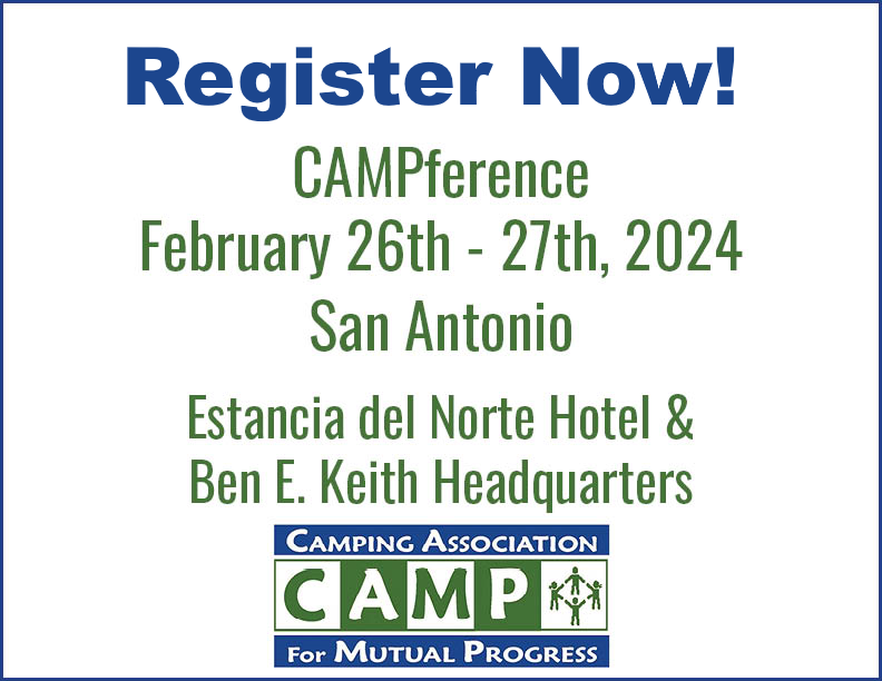 CAMPference will be held on February 26th and 27th 2024 in San Antonio